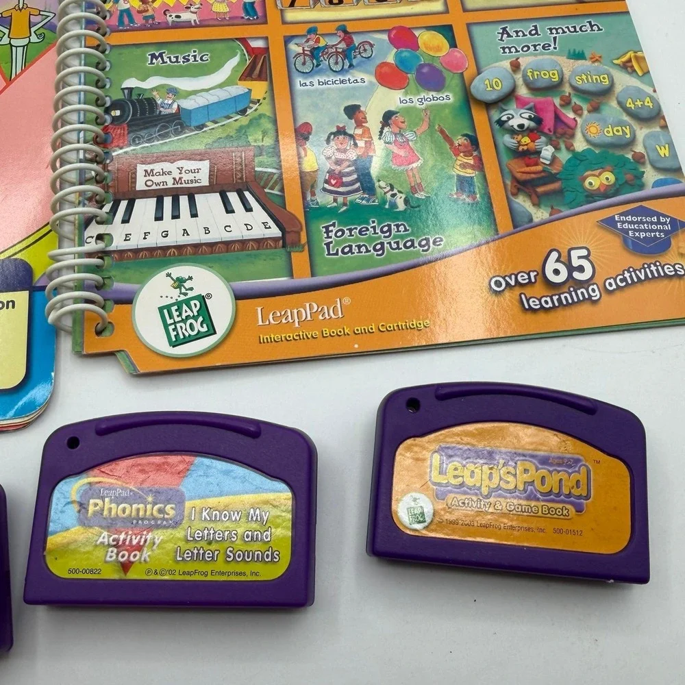 LeapFrog LeapPad Books &‎ Cartridges Lot Phonics Reading LeapStart Bundle